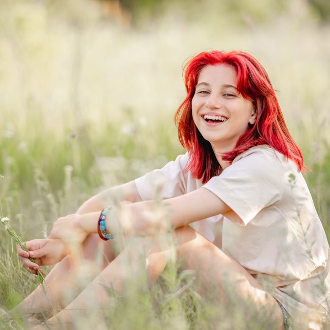 Teen girl at the nature